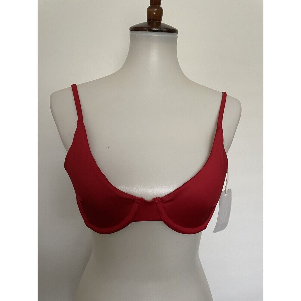 Kenny Flowers Swim Bikini Top Cali Strappy Lace Up Swimwear